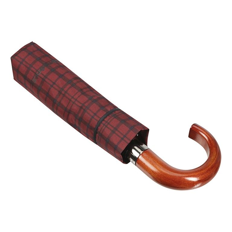 Zložljiv tristopenjski avtomatski dežnik s kljuko Wood Classic S - Image 2